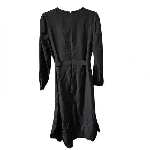 TED BAKER AMINNA LONG SLEEVE MIDNIGHT BLUE MIDI DRESS - Picture 3 of 7